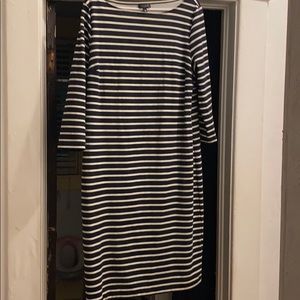 Black And white striped dress
